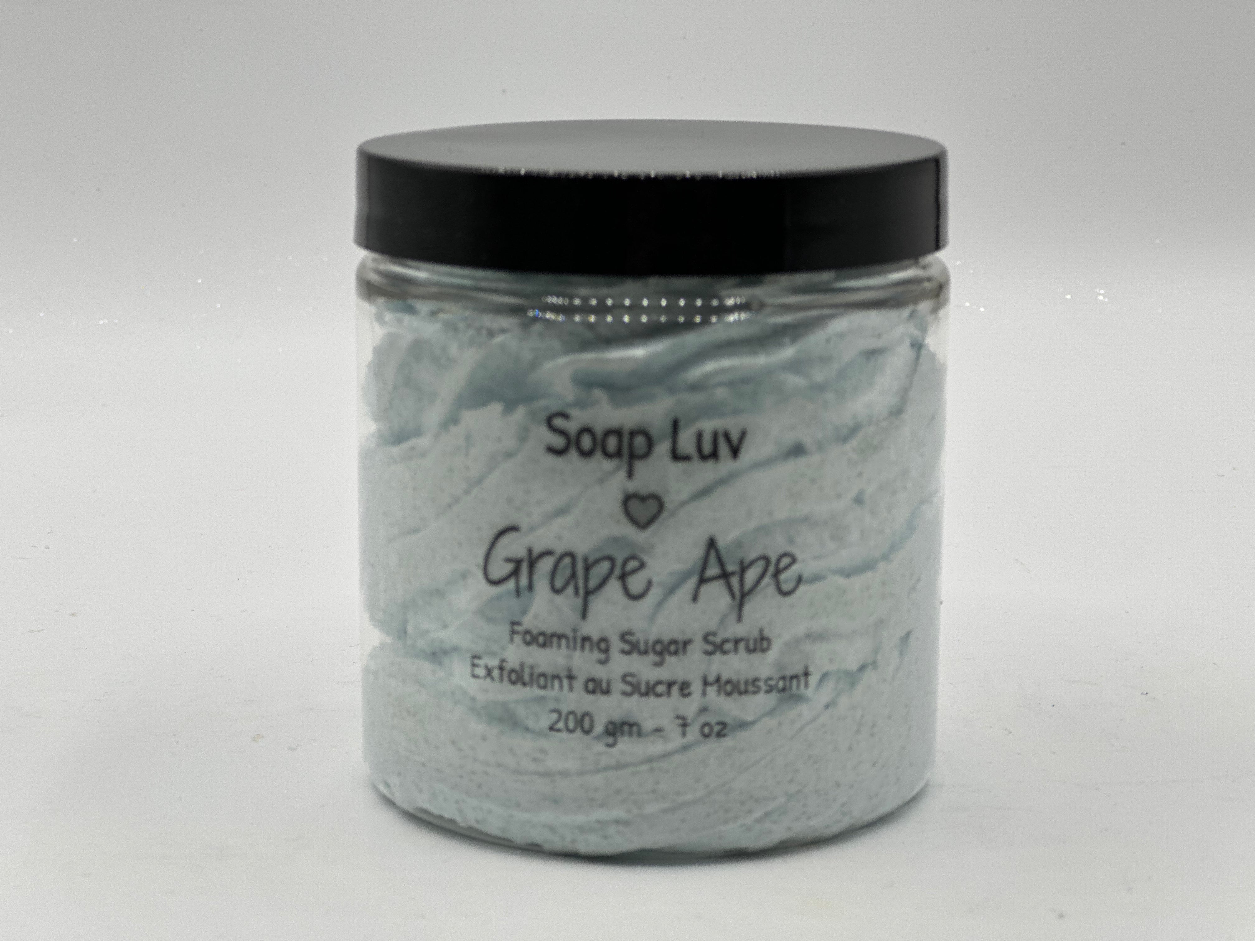 Foaming Sugar Scrub Grape Ape 200 g. Soap Luv
